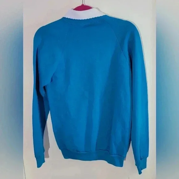 Vintage Handmade Upcycled Sweatshirt w/ 3D Fuzzy Yorkie - Picture 6 of 6